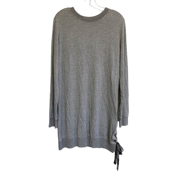 Cloth & Stone Gray‎ Sweatshirt Tunic Mini Dress Lace Up Side NWT M - Picture 10 of 13